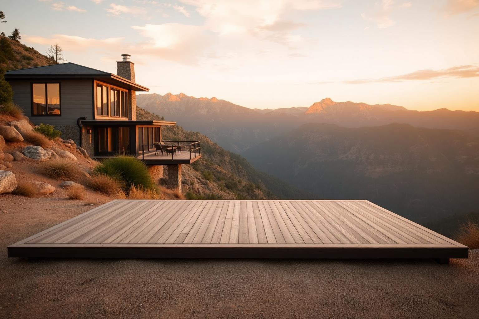 Elevated deck scene used in the Lasting Decks deck visualizer